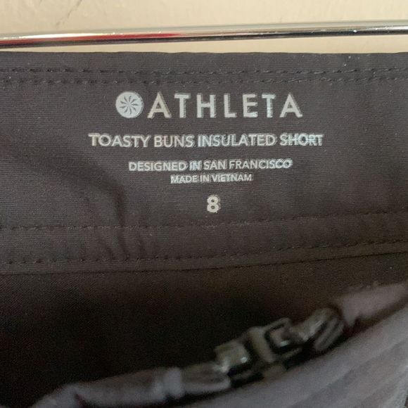 Athleta Ski Shorts Black Size 8 New Apres Toasty Buns Insulated Womens Winter - Picture 6 of 7
